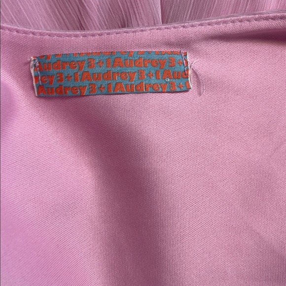 Audrey 3+1 Anthropologie Pink Blouse Romantic Coquette Girl  Balletcore Womens S - Picture 3 of 4
